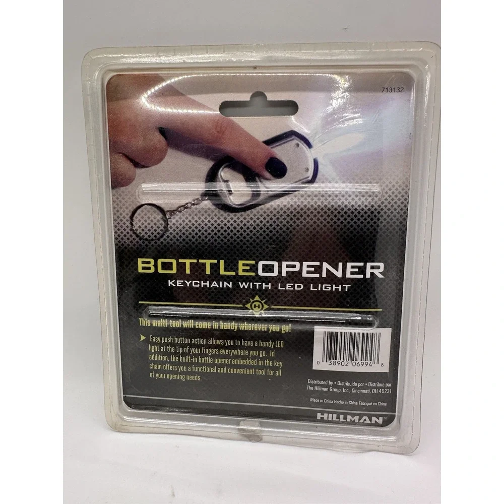 Hillman Bottle Opener Keychain with LED Flashlight Multi-Tool New Sealed‎